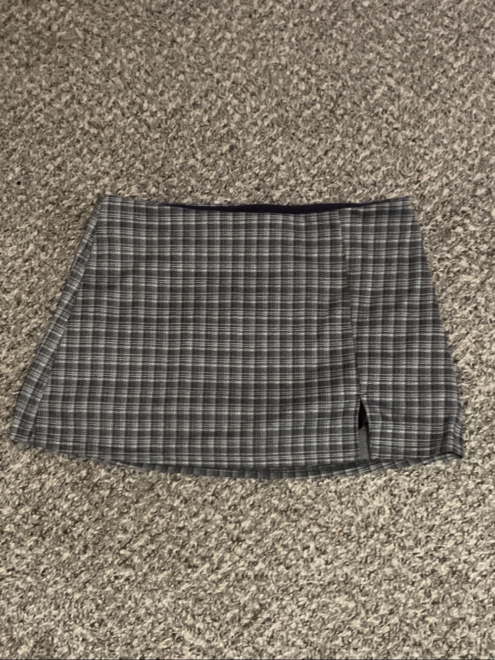 American Eagle Outfitters Black and Gray Plaid Mini Skirt
